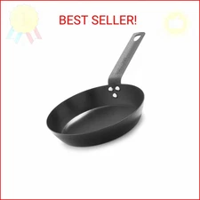 Merten & Storck Pre-Seasoned Carbon Steel 8” Frying Pan Skillet, Use on Inductio