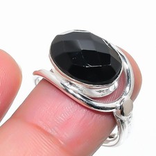 Black Spinel Gemstone Handmade 925 Sterling Silver All Size Ring For Gift
