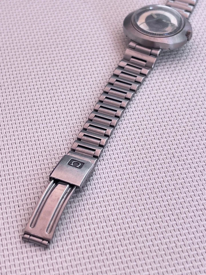 Reloj automático para mujer OMEGA Geneve Dynamic Tool 102 vintage esfera azul plateada Foto 4 de 4