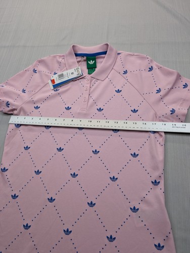 New Women's adidas Originals Golf Polo Size Medium All Over Diamond - Picture 5 of 7