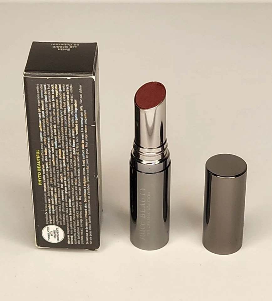 Juice BEAUTY Crema Labial Satinada 26 Cabernet Tamaño Completo Nueva en Caja Foto 3 de 4