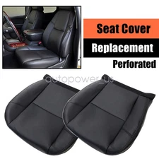 Fits 2007-2014 Cadillac Escalade Driver & Passenger Side Bottom Seat Cover Black