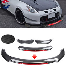 Carbon Fiber Red Frontbumper Lip Spoilersplitter Kits For Nissan 370z 350z