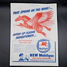MobilGas Magazine Advertisement 1946 Vintage Mobil Gasoline Petroliana