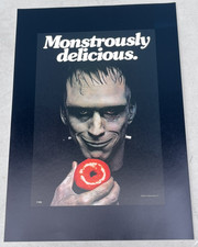 1977 Winchell's Donut Monstrously Delivious Frankenstein Halloween Poster Flyer