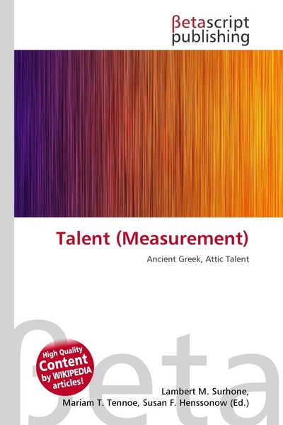 Lambert M. Surhone (U. A.) | Talent (Measurement) | Taschenbuch | Englisch-image