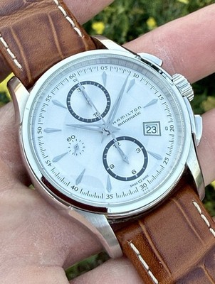 Hamilton H326160 Jazzmaster Automatic Chronograph Silver Dial 43mm Watch Only
