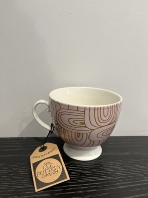 The Old Pottery Company Kaffee Tee Becher Venezianische Glimmerlinien Rosa Becher