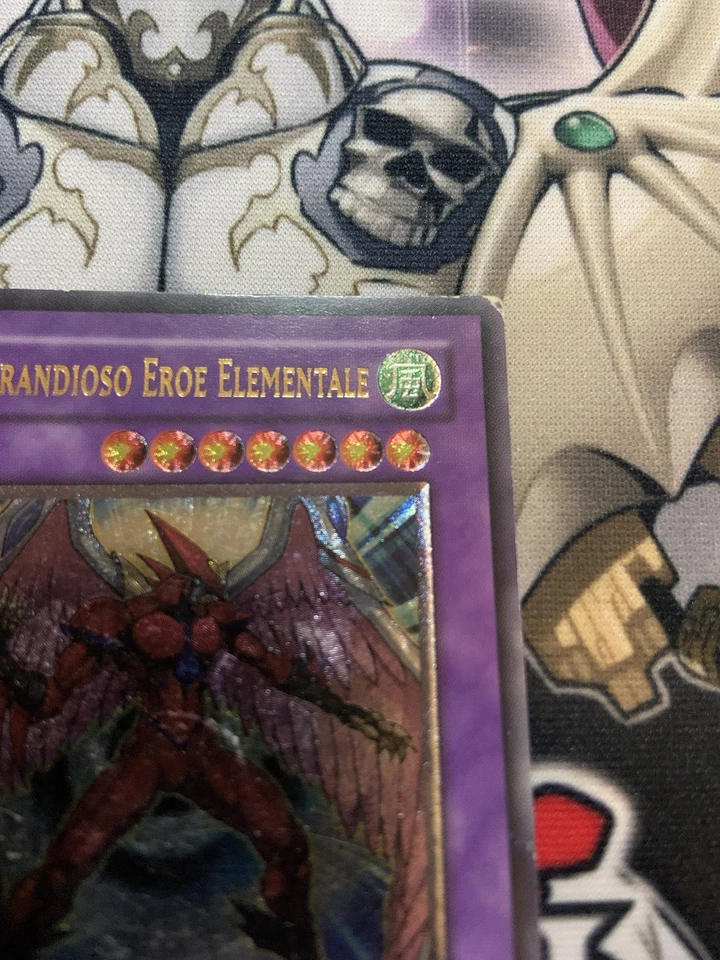 Elemental Hero Air Neos Italian Ultimate Rare 1st Edition Heavily Played  - Image 3 of 4