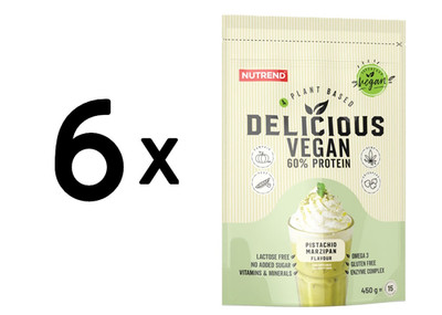 6 x Nutrend Delicious Vegan, Pistachio Marzipan - 450g (40,74 EUR/kg)