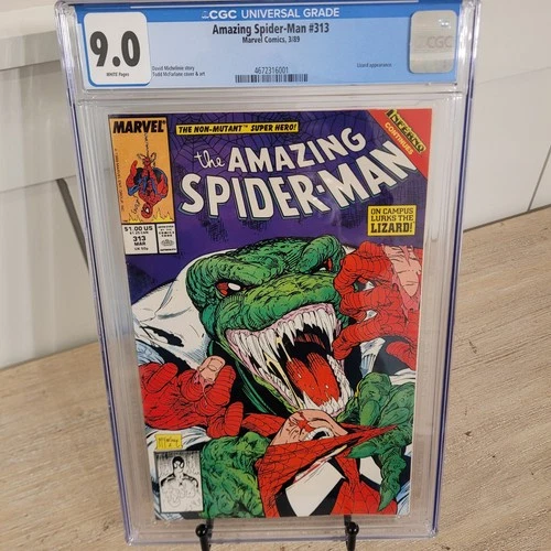 Amazing Spider-Man #313 cgc 9.0 (1989) Todd McFarlane Lizard appearance