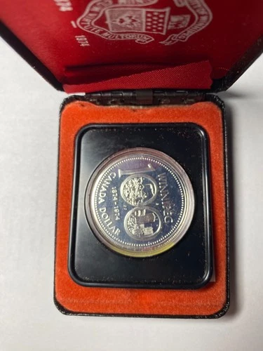 1981 Canadian silver proof $1 trans-Canada railroad 50% .375 Troy Ounce