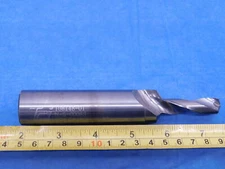 ABOUT 12.2MM O.D. X 45 DEG SOLID CARBIDE COOLANT DRILL / COUNTERSINK 25MM SHANK
