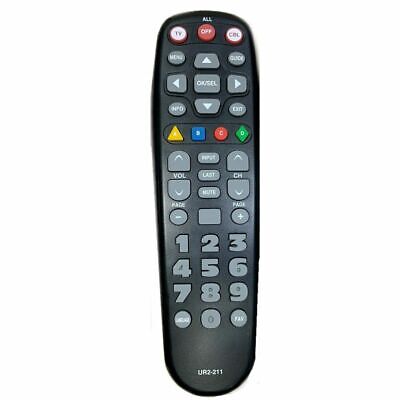 Easy Clicker Universal Remote Control Large Number Buttons UR2-211 (REM