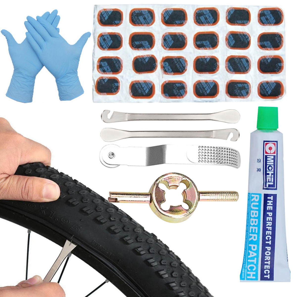 TIP TOP TYRE INNER TUBE PUNCTURE REPAIR TOOL KIT PATCHES GLUE CAR