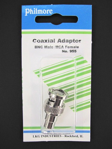 1x BNC Male to RCA Female Coaxial Adapter - Philmore 955 - 第 1/1 張圖片