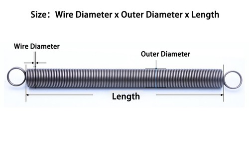 Closed Loop Tension Spring Extension Springs Wire Diamete 0.3mm-5mm,Length 300mm - Picture 7 of 7