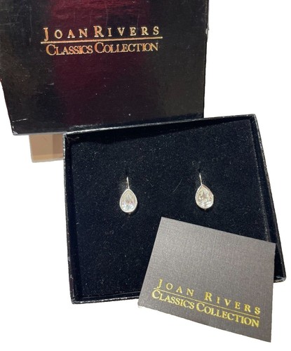 NIB Joan Rivers Classics Collection Teardrop CZ Silver tone  display picture 1