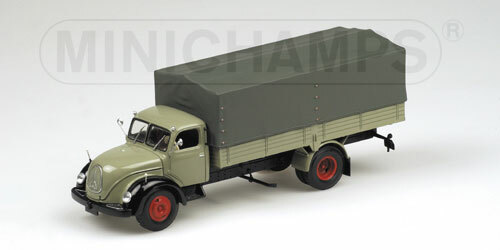 MAGIRUS-DEUTZ S 6500 - PRITSCHE - 1951 - GREY/BLACK - 1/43 - MINICHAMPS