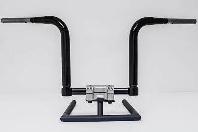 KST Kustom Pioneer 12'' Black Vanguard Handlebars Bars Harley FLTR FLHR 1.25''
