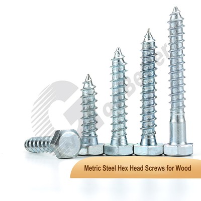 Hex Head Self-tapping Screws Metric M6 M8~M12 Galvanized Steel Screws for wood