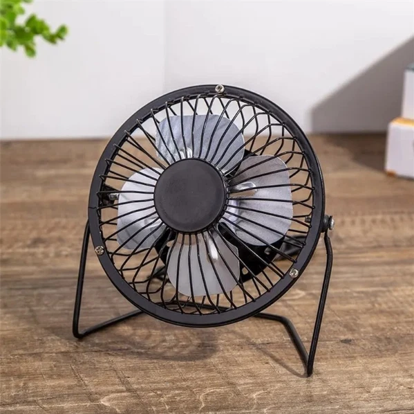 Mini Desk Fan Small Quiet Cooler USB Powered Portable Table Fan Christmas Gift - Image 2 of 4