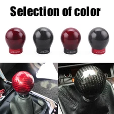 Racing Real Carbon Fiber BLACK Ball MANUAL Gear Shift Shifter Knob RASTP