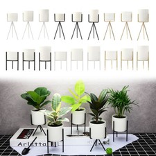 Keramik Blumentopf Eisen Rack Sukkulenten Blumentöpfe Blumenkasten Blumenständer