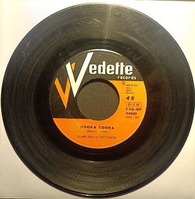 45 Clark Dale & The Tighers - Hooka Tooka 1964 7'' MISPRINT SAME LABEL ALL SIDE 