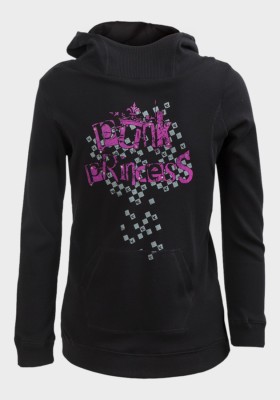 Mädchen Punk Prinzessin Logo Hoodie Ethel Austin schwarz Alter 8-13 Kostenloser Versand + Verpackung 