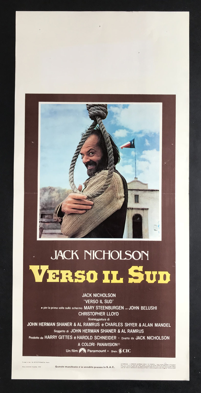 Locandina originale film Verso il sud (1978) - Regia di Jack Nicholson