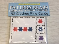 PATTERN BEAR COUNTERS - Flashcards for Preschool 52 Cards- Teaching supplies