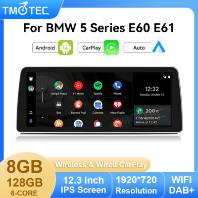 12.3'' 8G+128G Android 14 Autoradio GPS DAB+CarPlay DSP SWC BMW X5 E70 X6 E71 CCC