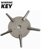 Pocket Watch Key for Winding  Setting 5 Prong with Odd Sizes 3-11