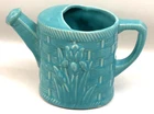 Vintage Shawnee Art Pottery Watering Can Planter USA Teal Blue Great Color