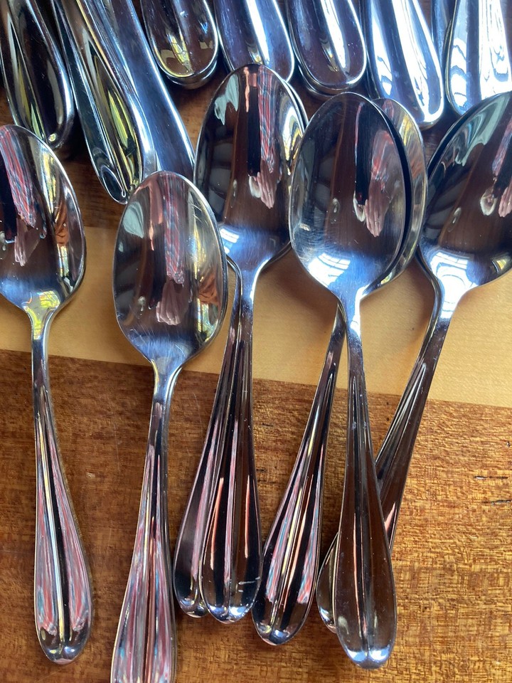 45 Pcs Cuisinart Stainless Annapolis Spoons, Forks, Knives eBay