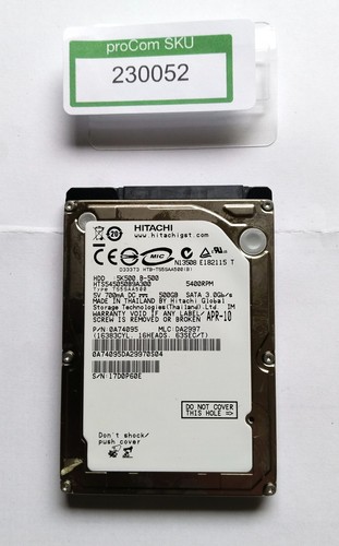 Hitachi / HTS545050B9A300 / 2,5" / SATA / 500 GB / 2 Stk. HDD / Festplatte