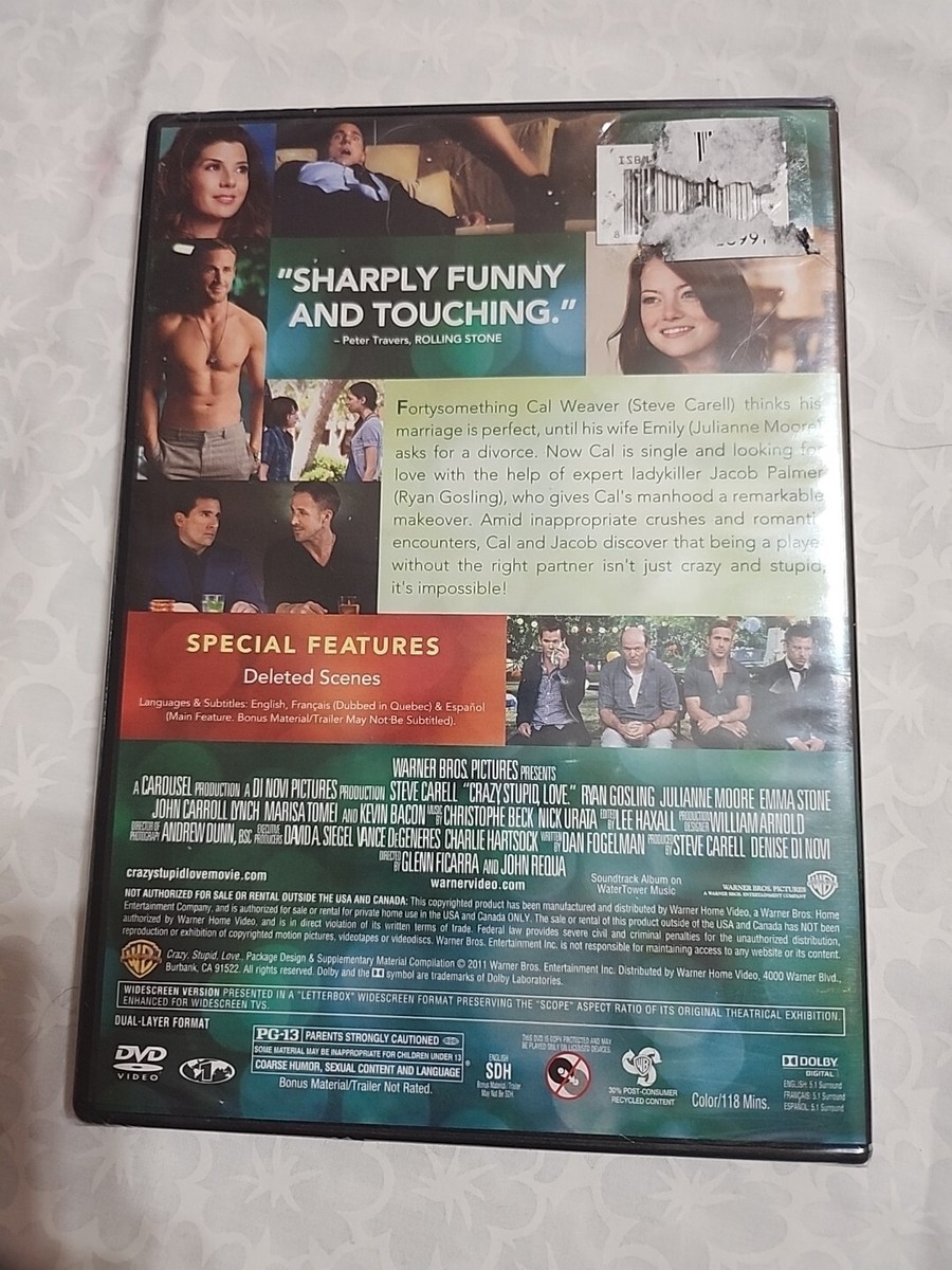 Crazy, Stupid, Love 2011 DVD - Carell, Gosling, Moore, Stone