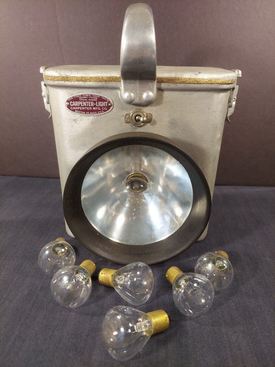 Vintage Carpenter Mfg Carpenter Light Mining Railroad J24 W/Extra