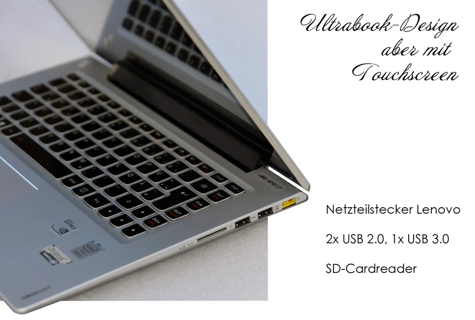 Notebook Lenovo U430 i5 Táctil 500GB SSD Disco Duro 8GB RAM Windows 10 Azul - Imagen 4 de 4