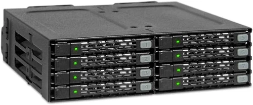 ICY DOCK Full Metal 8 Bay SATA SSD HotSwap Backplane Chassis + Cage - MB998SP-B