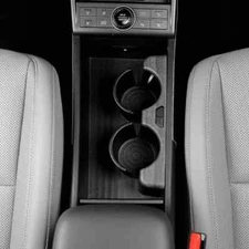 Wood Grain Console Front Cup Holder Frame Cover Trim For Hyundai Kona 2024-2026