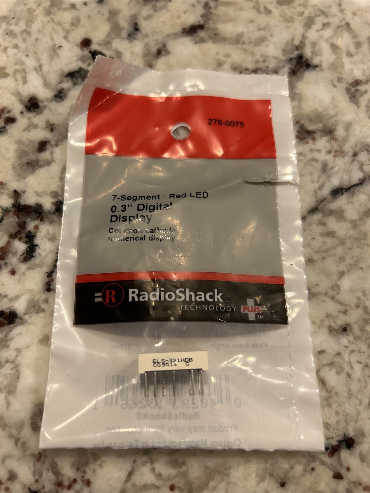 7-Segment • Red LED 0.3" Digital Display #276-0075 Radio Shack