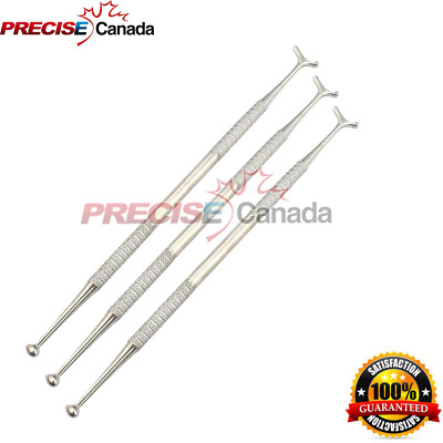  3 Pcs Ball Burnisher #29/34 Double Ended Dental Instruments A+ Quality 