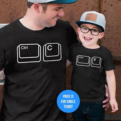 T-Shirt Vatertag Papa Geburtstag Geschenk passend Familie Kinder Set Copy Paste Gamer