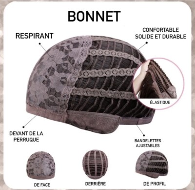 Perruque Synthétique Longue Blonde Lisse Avec Frange - Bonnet Monofilament, Taille Moyenne, Neuve Sans étiquette