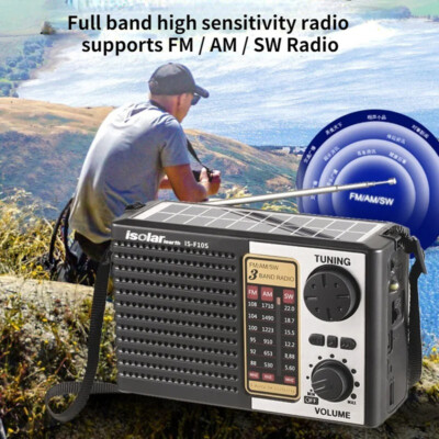 Radio Portable AM/FM/SW Avec Casque - Écran LCD, Alarme, Veille - Alimentée Par Piles AA (Noir) - 8