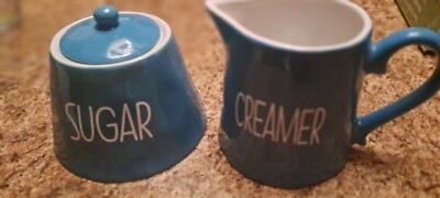 Maxwell Williams Krinkle Robin Egg Blue Coffee And Creamer Set Kitchen Coffee