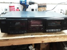 Sony TC-WE305 Dual Cassette Deck Black Player For Parts Or Repair/ Not Working