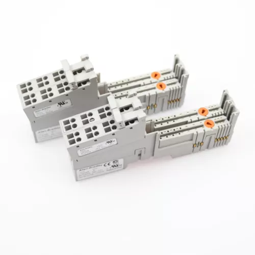 (Lot of 2) Allen Bradley 1734-MB Ser. A Terminal Base w/ 1734-RTB Terminal Block